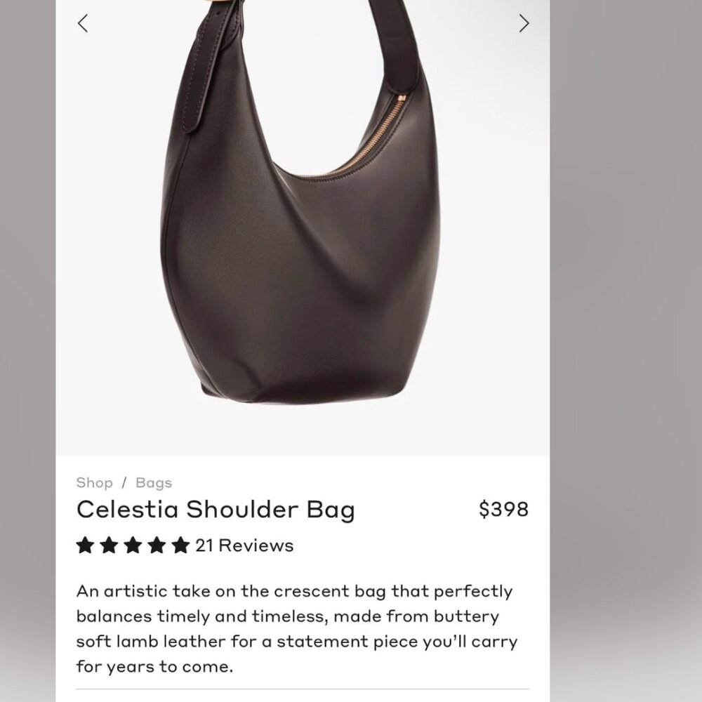 Cuyana Celestia Shoulder Bag - Mocha - Picture 2 of 15